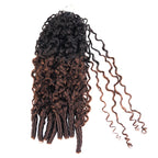 QVR Burmese Curly Feather Crochet Human Hair Ombre Brown #T1B/4 Machine Made Crochet Weave Hair Extensions