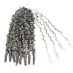 QVR Seamless Burmese Curly Feather Crochet Hair Highlight #P4/27 Machine Made Human Hair Extensions