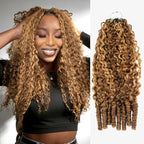 QVR Burmese Curly Feather Crochet Human Hair Salt&Pepper Machine Made Crochet Weave Hair Extensions