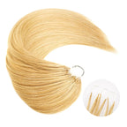 QVR Silk Straight Feather Crochet Human Hair Highlight #P4/27 Machine Made Crochet Weave Hair Extensions