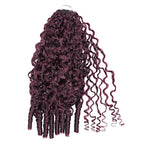 QVR Auburn Brown #30 Feather Crochet Human Hair Burmese Curly Crochet Weave Hair Extensions