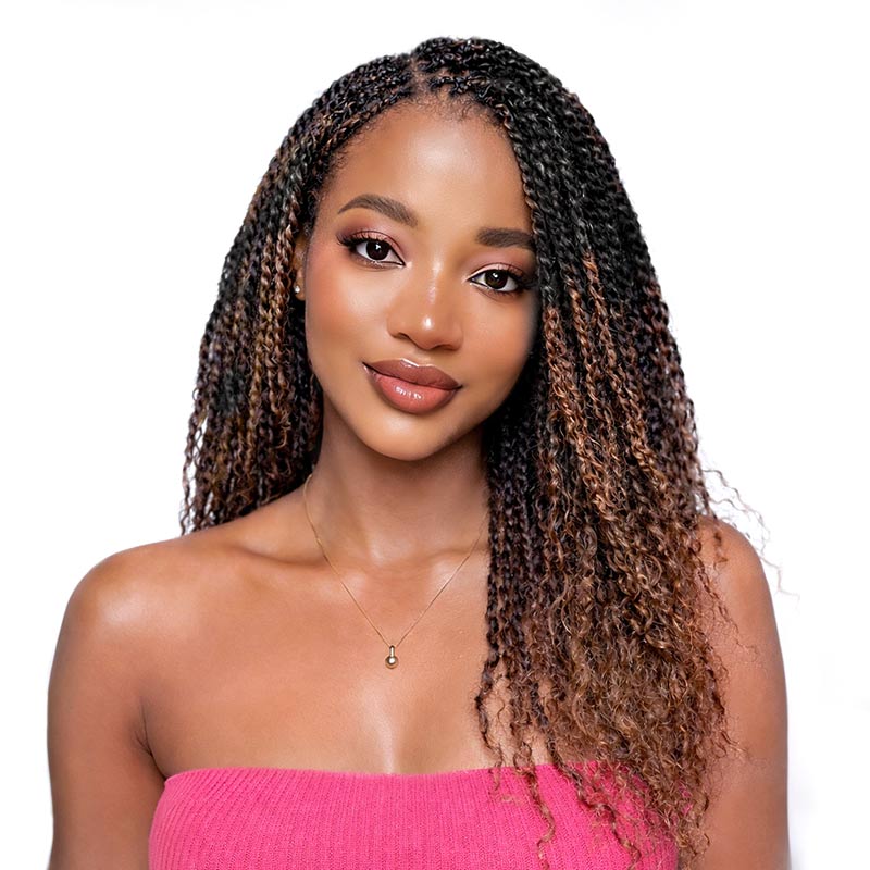 Member Sale | QVR Ombre Brown #T1B/30 Afro kinky Bulk Human Hair