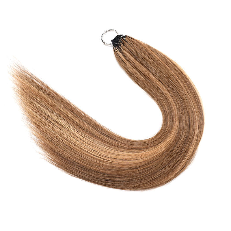 QVR Water Wave Feather Crochet Human Hair Highlight #P4/27 Miracle Knots Crochet Weave Hair Extensions