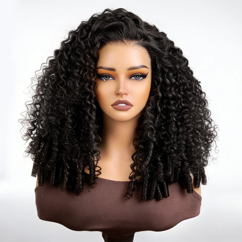 QVR Burmese Curly 13X4 Lace Front Wig Wear To Go 4Pre Design Virgin Human Hair Wigs
