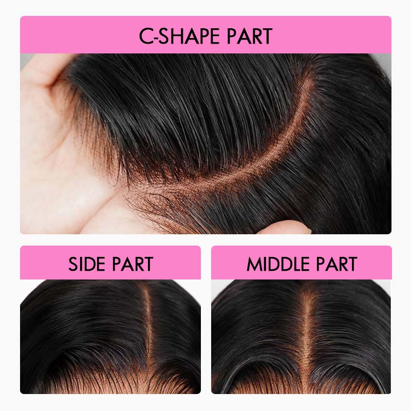 QVR Glueless Burmese Curly #T1B/4 Dark Brown 5X5 Pre-cut Lace Closure Wig with Black Roots Human Hair Wigs