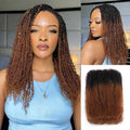 QVR Ombre Brown #T1B/30 Afro kinky Bulk Human Hair for Braiding & Twists