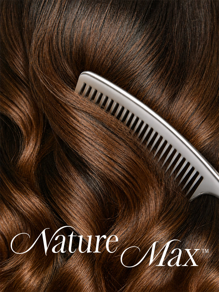 NatureMAX™ 200% Density Ombre Brown / Natural Black Loose Wave Glueless 13x6 / 13x4 HD Lace Front Wig Human Hair Pre-Cut Lace Flexi-Fit Drawstring Cap
