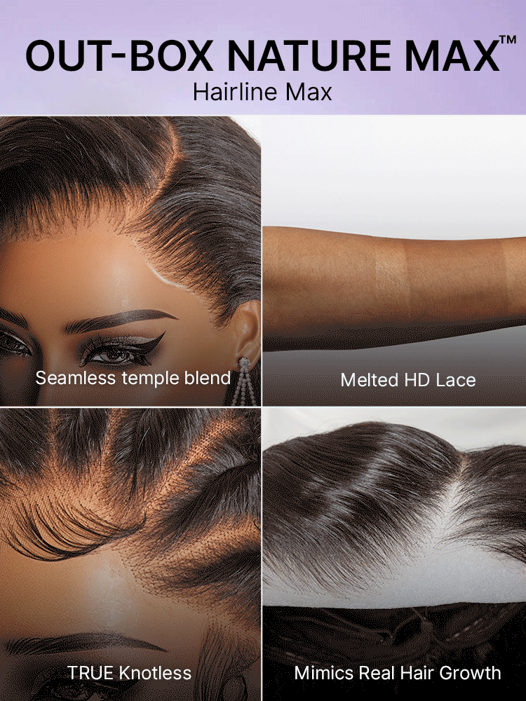 NatureMAX™ 200% Density Ombre Brown / Natural Black Loose Wave Glueless 13x6 / 13x4 HD Lace Front Wig Human Hair Pre-Cut Lace Flexi-Fit Drawstring Cap