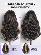 NatureMAX™ 200% Density Loose Wave Glueless 13x6 HD Lace Front Wig Human Hair Pre-Cut Lace Flexi-Fit Drawstring Cap