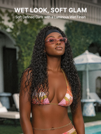 Beginner Friendly Water-Wave Wet and Wavy Headband Wig with Integrated Cooling Silk Headband, Effortless Wet-to-Dry Transformation (Get 2 Free Headbands)