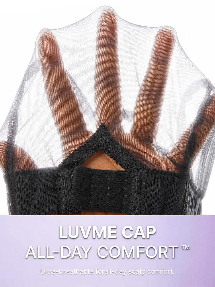 Luvme All-Day Comfort™ Wig 180% Density Butterfly Cut Layered Light Yaki Straight Glueless 7x6 Closure HD Lace Human Hair Wig Pre-Cut Lace