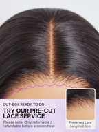 180% Density Copper Highlight Kinky Curly Glueless 5x5 Lace Closure Wig Pre-Cut Lace
