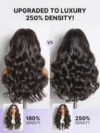 NatureMAX™ 200% / 250% Density Loose Wave Glueless Ear-to-ear 13x4 HD Lace Front Wig Pre-Cut Lace Flexi-Fit Drawstring Cap