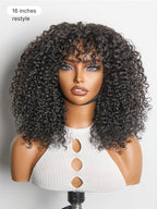 Beginner Friendly 200% Density Glueless 5x5 Closure Pre-Cut Lace Afro Curly Wig One Size Fits All Cap