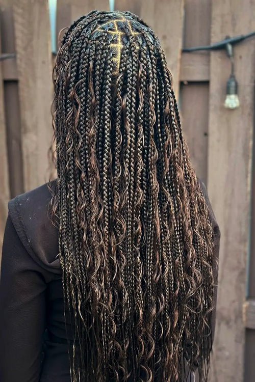 #2 Dark Brown Color Deep Wave Bulk Braiding Hair Extensions BU13