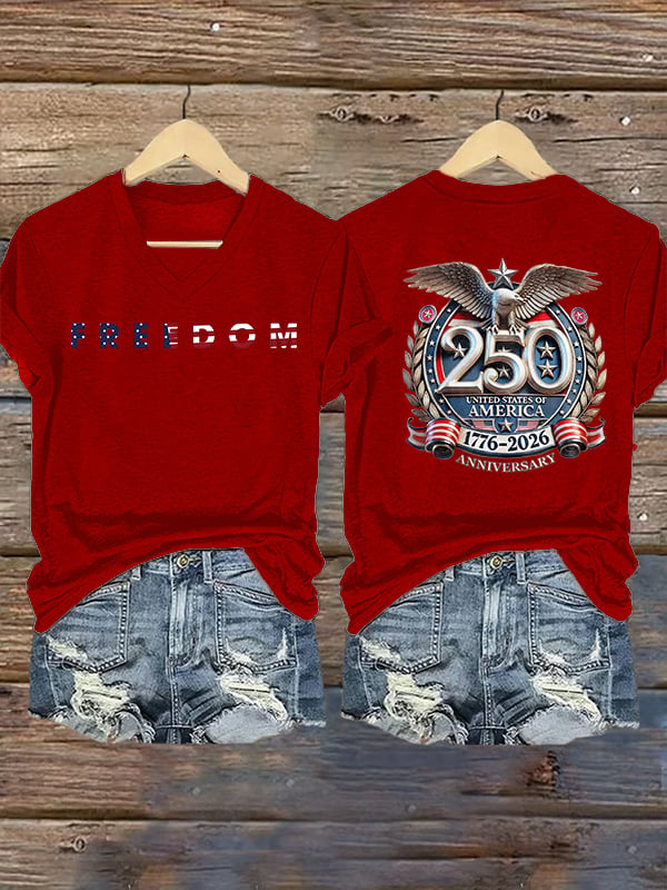 Women's  FREEDOM  Print T-Shirt