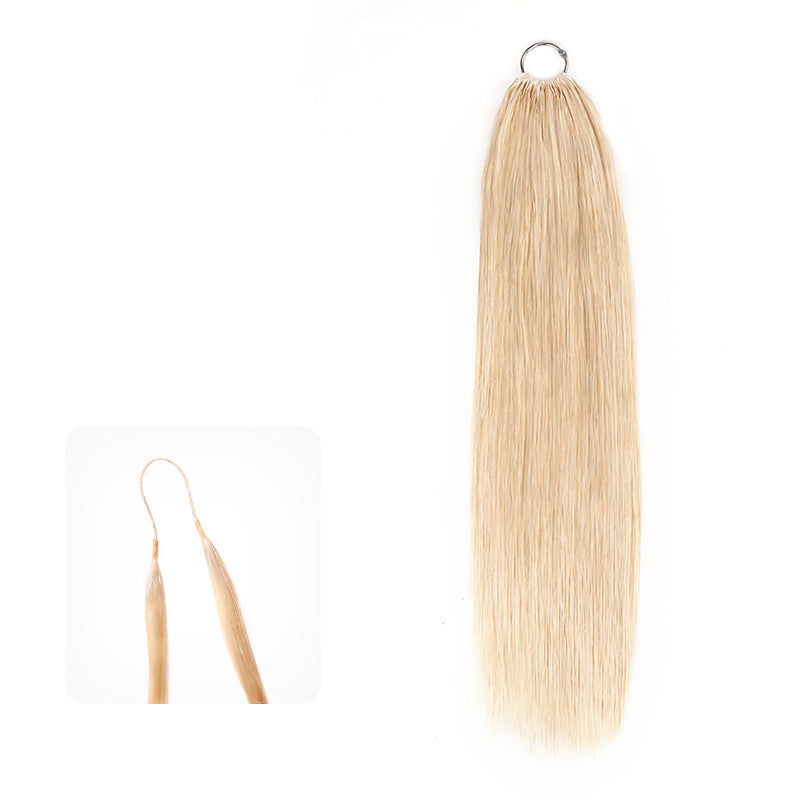 QVR Silk Straight Feather Crochet Human Hair Golden Blonde Color #24 Machine Made Crochet Weave Hair Extensions