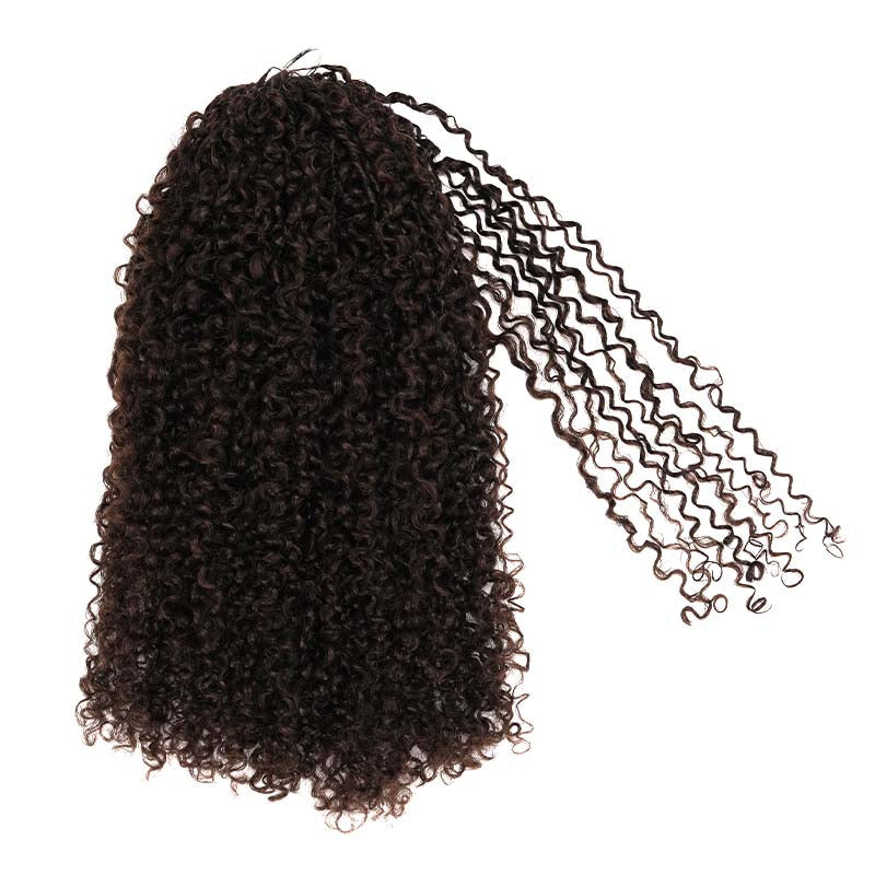 QVR Sun-Kissed Blonde Mixed Highlights Feather Crochet Human Hair Burmese Kinky Curly Miracle Knots Crochet Weave Hair Extensions