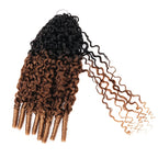QVR Ombre #T1B/30/27 Water Wave Machine Made Feather Crochet Human Hair Extensions