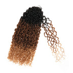 QVR Burmese Curly Feather Crochet Human Hair Ombre #T1B/30/27 Machine Made Crochet Weave Hair Extensions