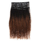 QVR #2/30 Mixed Subtle Ombre Water Wave PU Clip In Hair Extensions 9PCS 5PCS Volumizer Human Hair