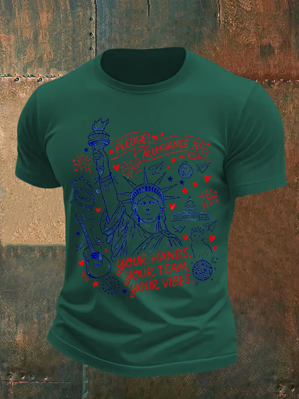 Men's Pledge Allegiance To Your Hands Your Team Your Vibes Shirt