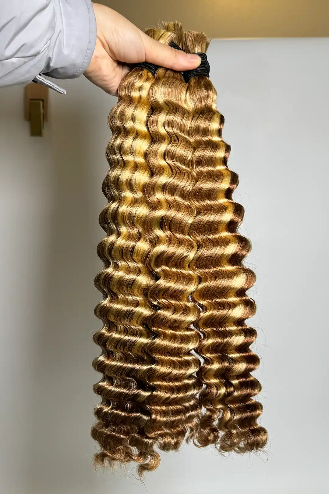 #27/30/613 Piano Color Deep Wave Bulk Hair for Braiding BU56