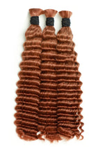 #33 Dark Auburn Brown Bulk Hair For Braiding Deep Wave BU36