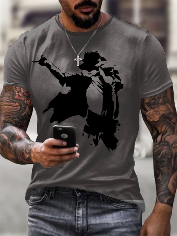 Men's Print Casual Printed T-shirt