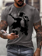 Men's Print Casual Printed T-shirt