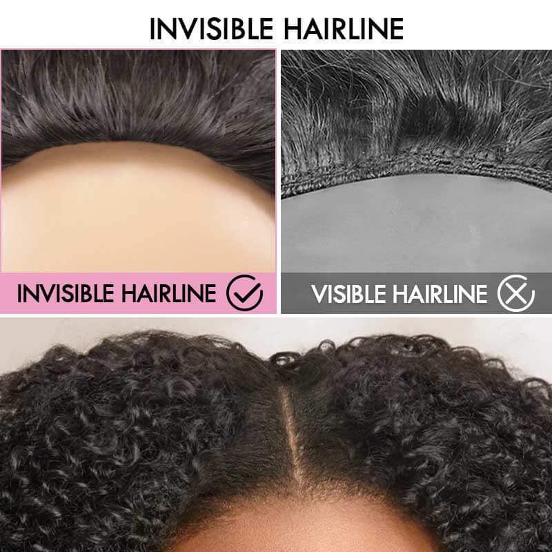 QVR Glueless Ombre Brown Twist Curly Half Wig with Black Roots 250% Density Human Hair Wig #T1B/30 Wear Go Flip Over Wig