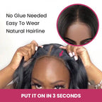 QVR Pre-cut 13x4 HD Lace Frontal Human Hair Wigs Straight Wear and Go Wig For Beginners