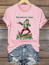 Women's Strawberry Jams but my glock don't Printed T-Shirt