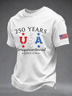 Men's Celebrate 250th Anniversary Print Round Neck T-shirt