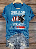 Women's  THIS IS MY FLAG Print T-Shirt