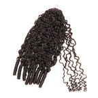 QVR Seamless Burmese Curly Feather Crochet Hair Highlight #P4/27 Machine Made Human Hair Extensions