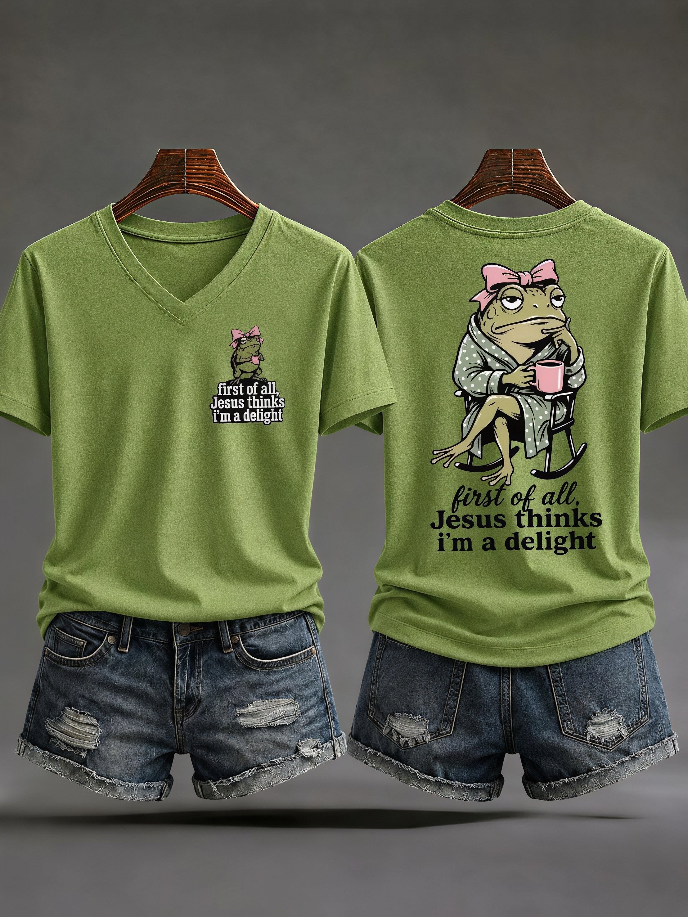Women's Casual Funny Faith Graphic Print T-Shirt