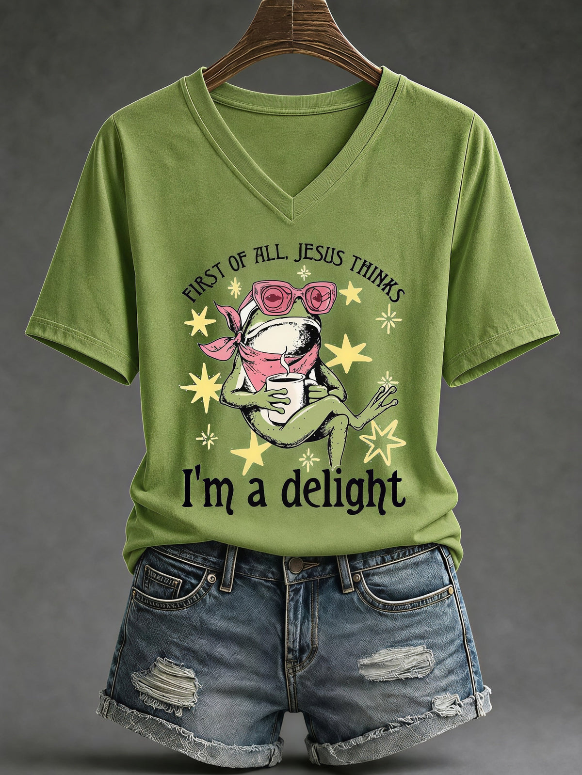 Women's Casual Funny Faith Graphic Print T-Shirt