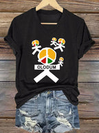 Women's Superstar Art Print V Neck T-shirt