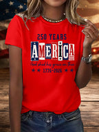 Women's 250 YEARS AMERICA Printed T-Shirt