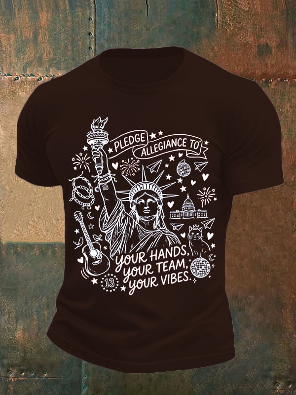 Men's Pledge Allegiance To Your Hands Your Team Your Vibes Shirt