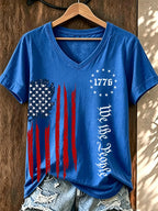 Women'S American Flag We The People T-Shirt