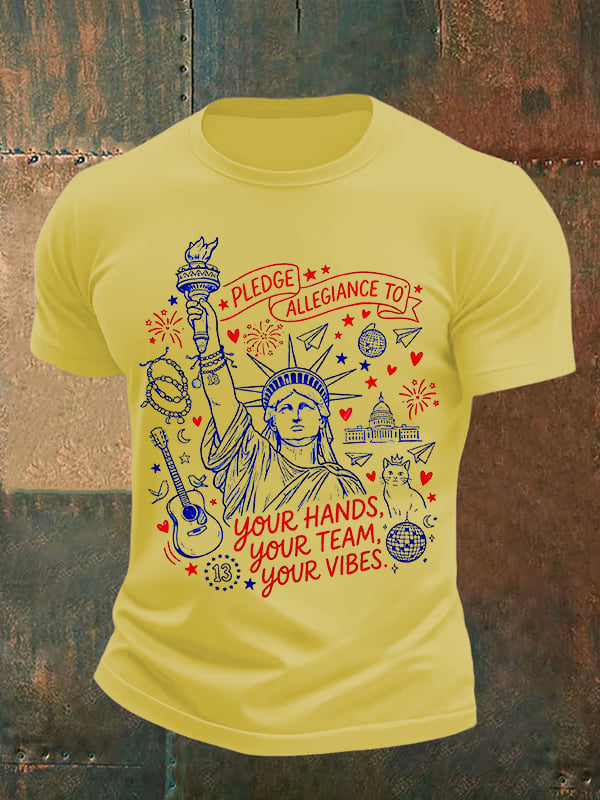 Men's Pledge Allegiance To Your Hands Your Team Your Vibes Shirt