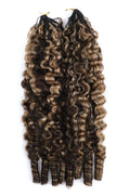 #4/27 Mixed Color Burmese Curly with Spiral Curls Crochet Miracle Knots Hair