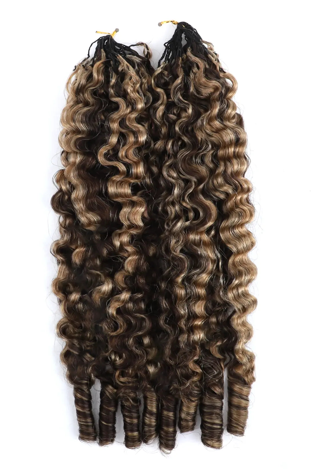 #4/27 Mixed Color Burmese Curly with Spiral Curls Crochet Miracle Knots Hair