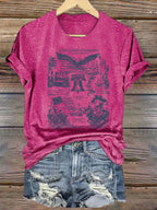 Women's  Retro USA 250th Anniversary Print T-Shirt