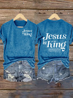 Women's  Jesus Is King Christian  T-Shirt