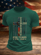 Men's GOD BLESS AMERICA Printed T-Shirt