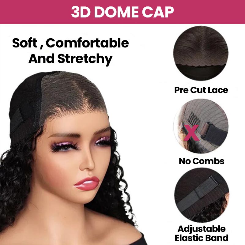 QVR Glueless Pre-Cut 4x6 Lace Closure Dark Brown #4 Colored Wear&Go Upgrade HD Lace Straight/Body Wave Human Hair Wig Beginner-Friendly