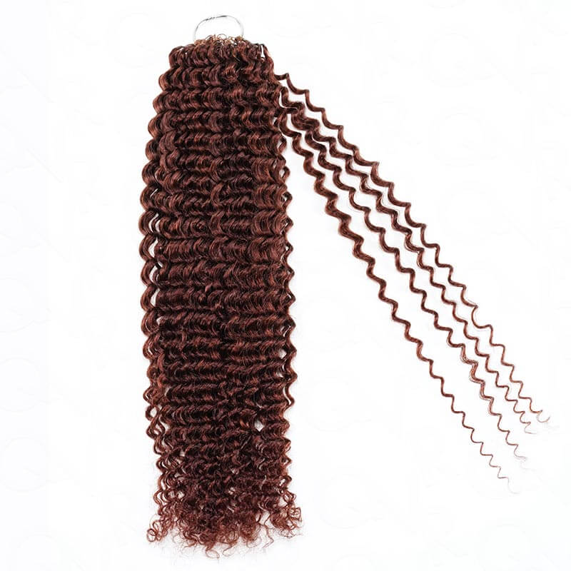 QVR Ombre #T4/30 Human Crochet Hair Small Kinky Curly Machine Made Feather Crochet Hairstyle
